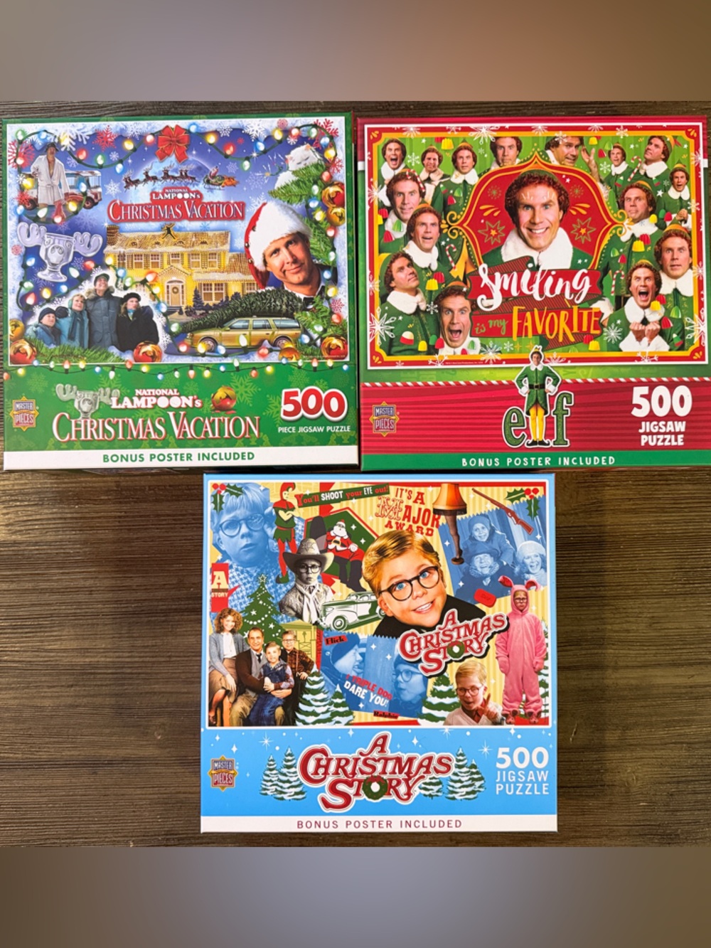 Holiday Movie 500-Piece Jigsaw Puzzle Bundle - All pieces included